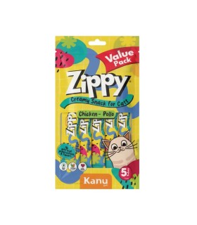 SNACK ZIPPY KANU POLLO GATOS PAQUETE X 5 UNIDADES
