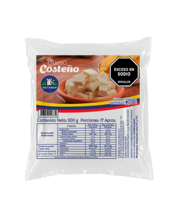 QUESO COSTEÑO BETANIA BOLSA X 500GR