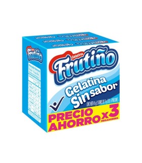 GELATINA FRUTIÑO SIN SABOR TRICPACK CAJA X 45GR