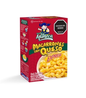 PASTA LA MUNECA MACARRONES CON QUESO X 210GR