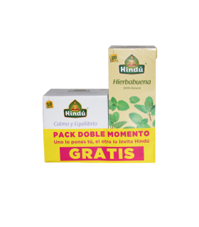 INFUSIÓN HINDU CALMA EQUILIBRIO+TE HIERBABUENA 20UDS X 28GR