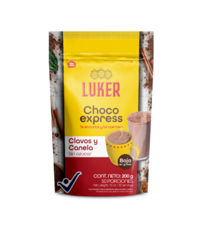 CHOCOLATE LUKER CHOCO EXPRESS CLAVOS Y CANELA X 200GR