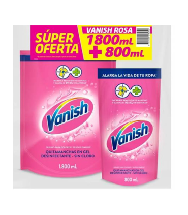 VANISH LIQUIDO ROSA X 1800ML+ 800ML