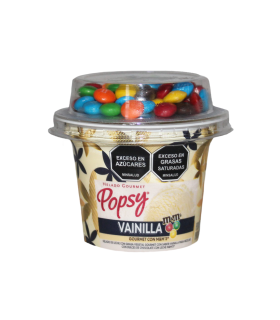 VASO POPSY VAINILLA GOURM/TOPP M&M X 75GR