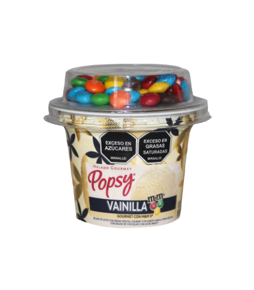 VASO POPSY VAINILLA GOURM/TOPP M&M X 75GR