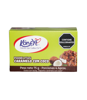 PANELITA KONFYT S/AZUCAR CARAMELO X 75G