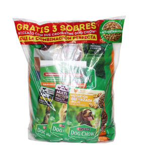 DOG CHOW ADULTOS TODO TAMAÑO X 2KL + 3 SOBRES