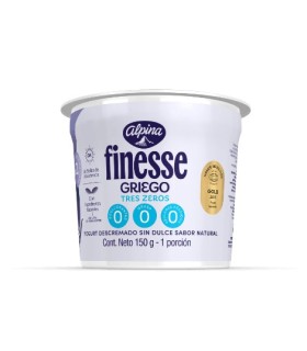 YOGURT ALPINA FINESSE GRIEGO TRES ZERO X 150GR