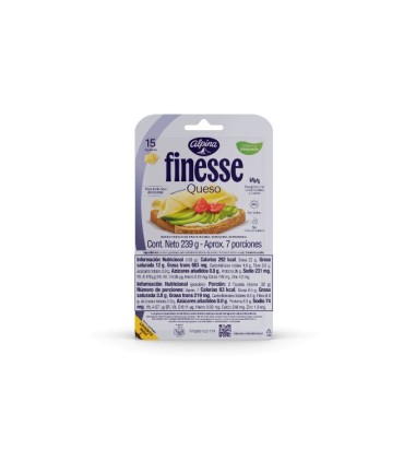 QUESO ALPINA FINESSE 15 TAJADAS X 239GR