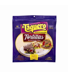 TORTILLA HARINA EL TAQUERO X 10UDS