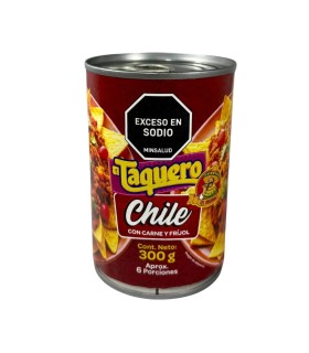 CHILE CON CARNE Y FRIJOL EL TAQUERO X 300GR