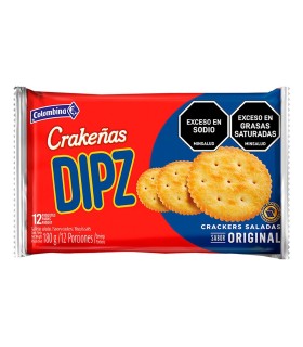 GALLETA CRAKEÑAS DIPZ ORIGINAL PAQUETE X 180GR