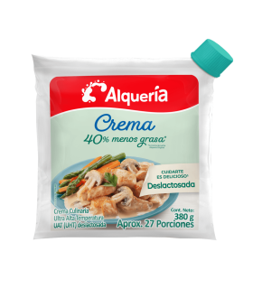 CREMA DE LECHE ALQUERIA DESLACTOSADA X 380GR
