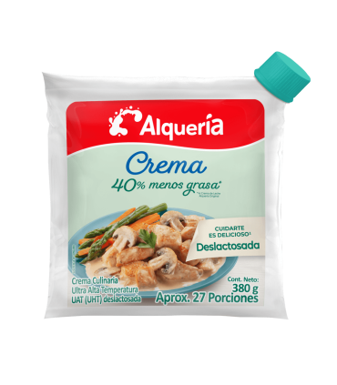 CREMA DE LECHE ALQUERIA DESLACTOSADA X 380GR