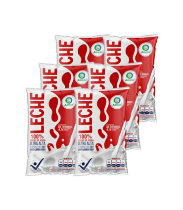 LECHE ALMIN LV SEMIDESCREMADA 6UDS X 900ML