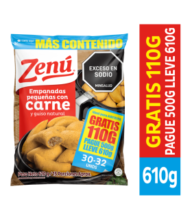 EMPANADAS ZENU CON CARNE X 500GRS GRATIS 110GR