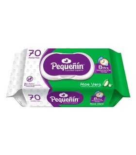 TOALLITAS HUMEDAS PEQUEÑIN ALOE VERA X 70UDS
