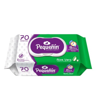 TOALLITAS HUMEDAS PEQUEÑIN ALOE VERA X 70UDS