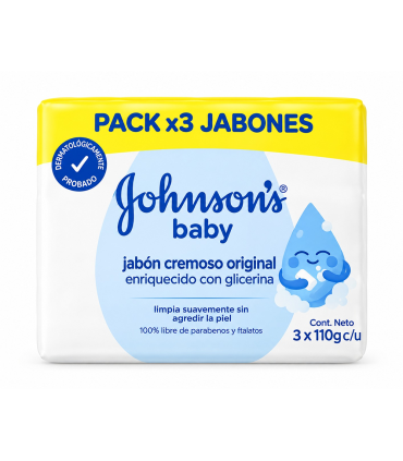 OFERTA JABON JOHNSON BABY ORIGINAL 3 BARRAS X 110GR C/U