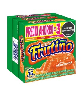 OFERTA GELATINA FRUTINO TRIPACK MANDARINA/FRESA/FRUTOS ROJOS X 42GR