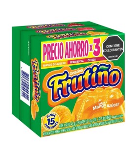 OFERTA GELATINA FRUTINO TRIPACK MANGO/FRAMBUESA/CEREZA X 42GR