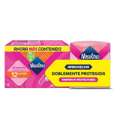OFERTA TAMPONES NOSOTRAS SUPER X 12UDS + PROTECTORES DIARIOS X 15UDS