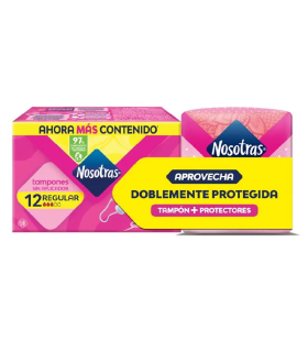 OFERTA TAMPONES NOSOTRAS REGULAR X 12UDS + PROTECTORES DIARIOS X 15UDS