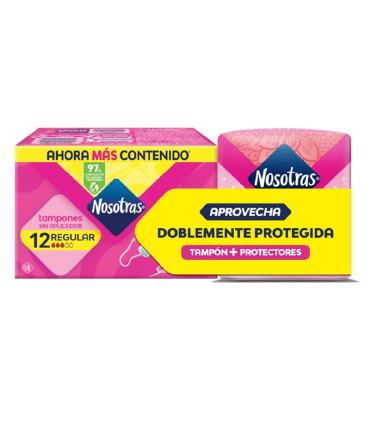 OFERTA TAMPONES NOSOTRAS REGULAR X 12UDS + PROTECTORES DIARIOS X 15UDS