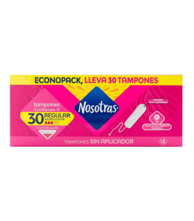 TAMPONES NOSOTRAS REGULAR SIN APLICADOR X 30UDS
