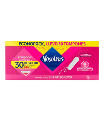 TAMPONES NOSOTRAS REGULAR SIN APLICADOR X 30UDS