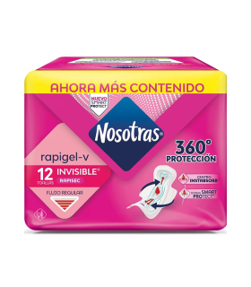 OFERTA TOALLAS NOSOTRAS INVISIBLE RAPIGEL X 12UDS
