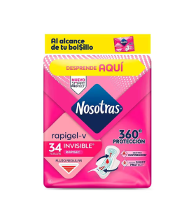 TOALLA NOSOTRAS INVISIBLE RAPIGEL X 34UDS