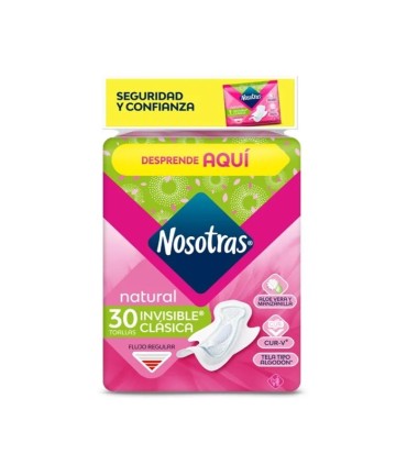 TOALLA NOSOTRAS NATURAL INVISIBLE CLASICA X 30UDS