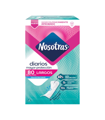 PROTECTOR NOSOTRAS DIARIO LARGO X 80UDS