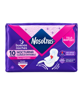 TOALLA NOSOTRAS BUENAS NOCHES CLASICA INVISIBLE X 10UDS