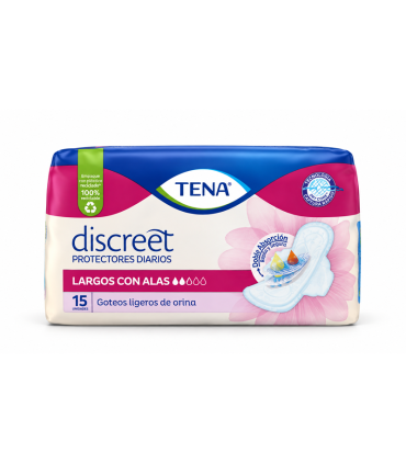 PROTECTORES DIARIOS LARGOS CON ALAS TENA X 15UDS