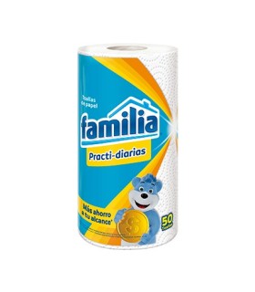TOALLAS DE PAPEL FAMILIA PRACTI-DIARIAS ROLLO X 50 TOALLAS