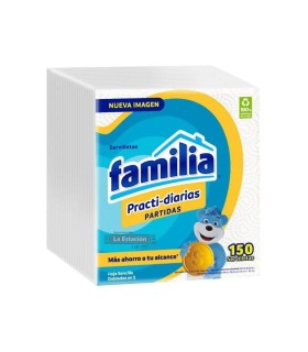 SERVILLETA FAMILIA PRACTI-DIARIAS PAQUETE X 150U