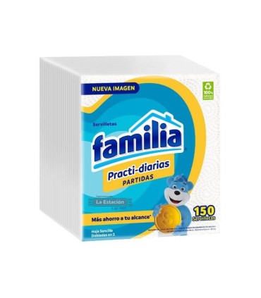 SERVILLETA FAMILIA PRACTI-DIARIAS PAQUETE X 150U