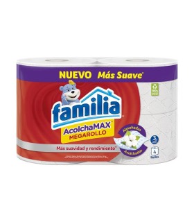 PAPEL HIGIENICO FAMILIA ACOLCHAMAX TRIPLE HOJA X 4 ROLLOS
