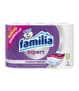 PAPEL HIGIENICO FAMILIA EXPERT CUATRO HOJAS X 9 ROLLOS