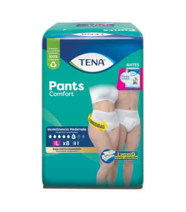 PAÑAL TENA PANTS COMFORT TALLA L X 8UDS