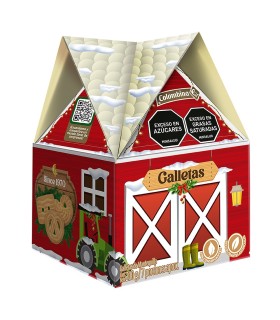 GALLETA COLOMBINA CASITA DE NAVIDAD X 200GR