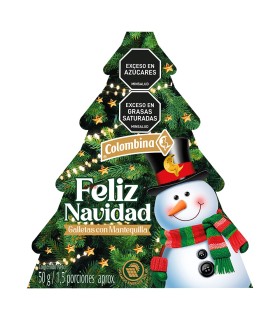GALLETA COLOMBINA ARBOLITO DE NAVIDAD X 50GR