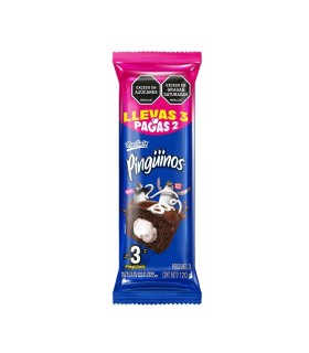 PINGUINOS MARINELA PAGUE 2 LLEVE 3UDS X 120GR