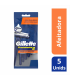 MAQUINA DE AFEITAR GILLETTE PRESTO BARBA 2 HOJAS CABEZA FIJA X 5UDS