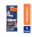MAQUINA DE AFEITAR GILLETTE PRESTO BARBA 2 HOJAS CABEZA FIJA X 5UDS