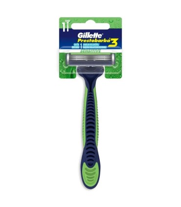 MAQUINA DE AFEITAR GILLETTE PRESTOBARBA SENSITIVE 3 HOJAS X UNIDAD