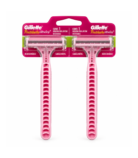 MAQUINA DE AFEITAR GILLETTE PRESTOBARBA ULTRAGRIP MUJER 2 HOJAS CABEZA MOVIL X 2UDS
