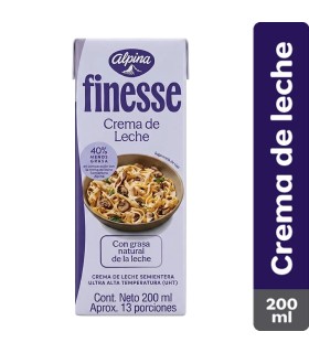 CREMA DE LECHE FINESSE ALPINA TETRA X 200ML